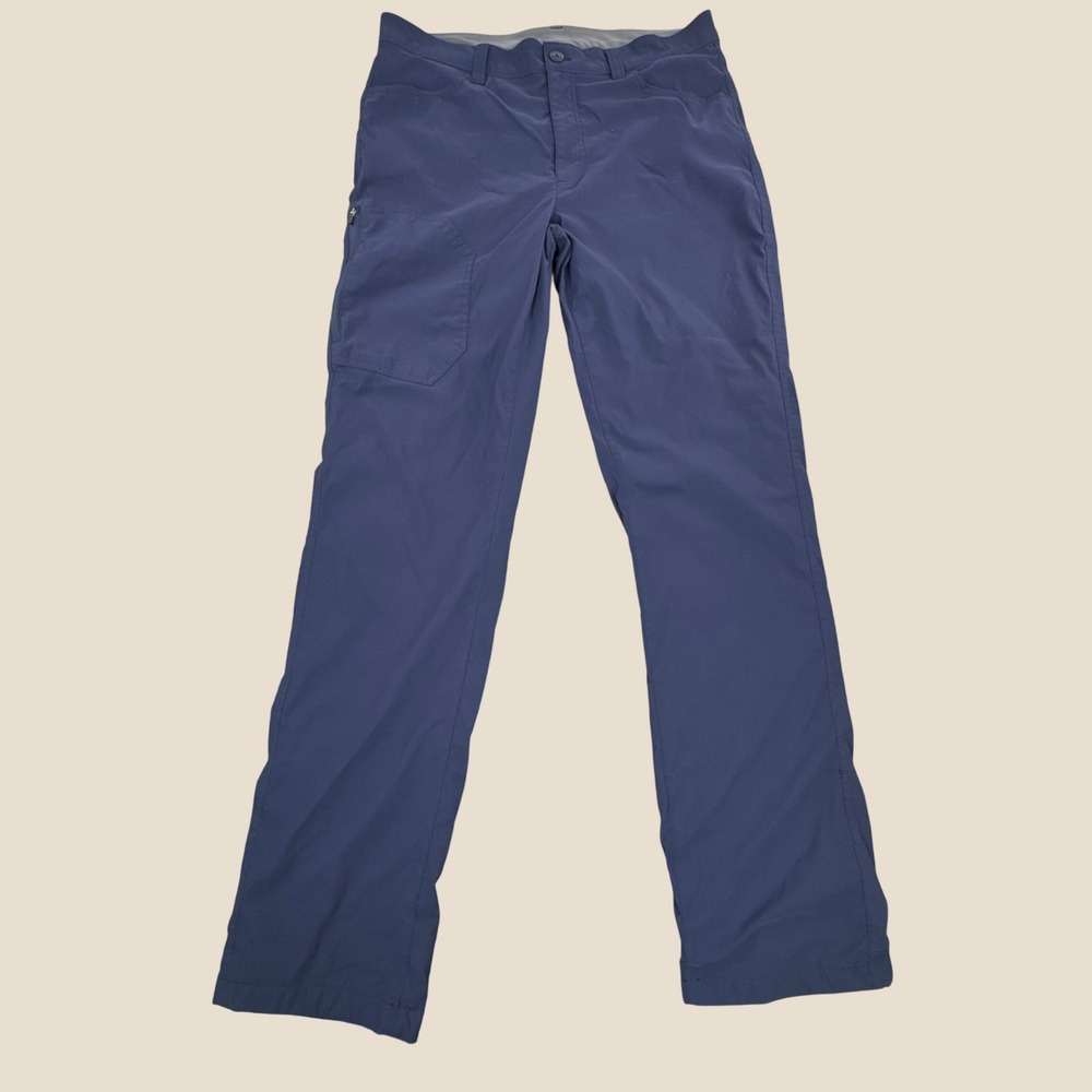 Eddie Bauer Mens Fleece Lined Tech Pants 34x32.5 Navy Blue Insulated Hiking